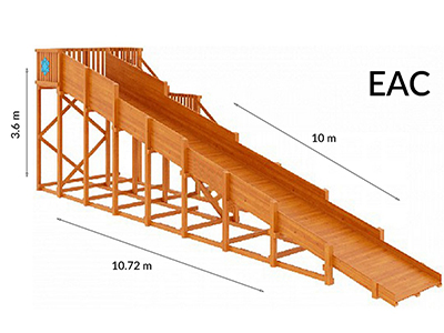Зимняя горка Snow Fox (скат 10 м) без окраски