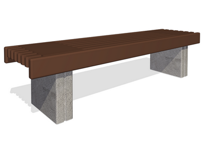 Скамья садово-парковая на ж/б ножках БЕТ-005
