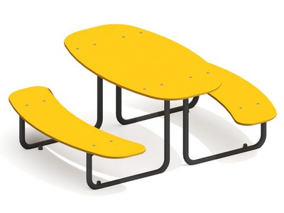 Стол со скамейками Современный минимализм