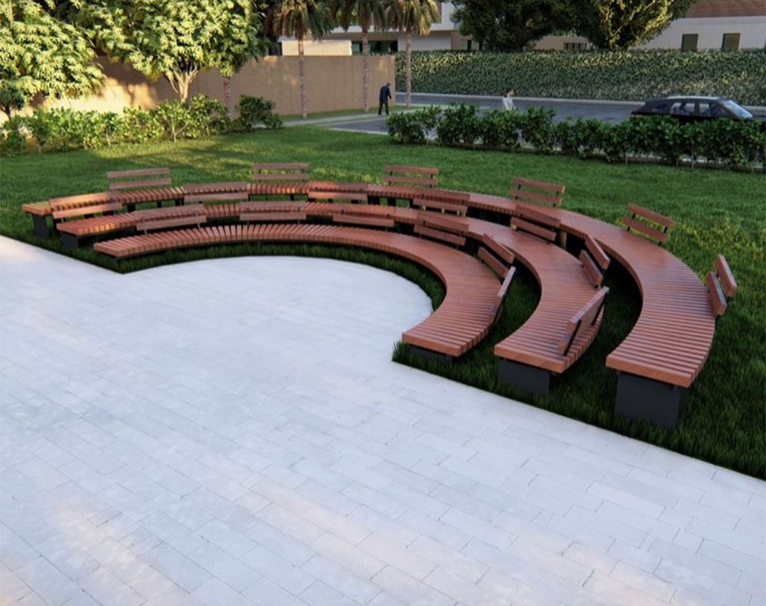 Амфитеатр Радиус со спинками, радиус 3-5 м - вид 3