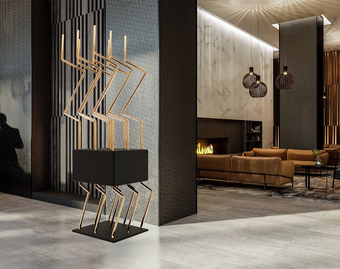 Скульптура для интерьера Чёрное золото с электромеханическим приводом - вид 2